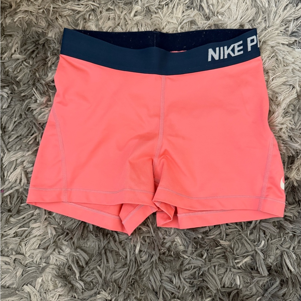 Nike Pro Coral Pink Spandex Shorts